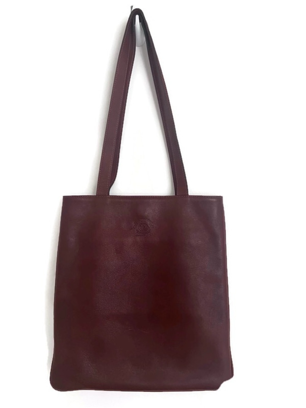 VTG Marley Hodgson Ghurka No 204 Chestnut Leather Tote Handbag 11 X 12 Snaps